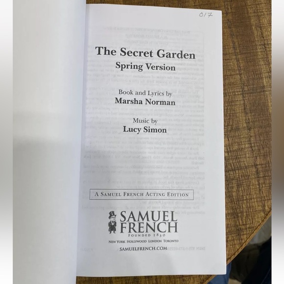The Secret Garden Spring Version Play Script - Picture 2 of 4
